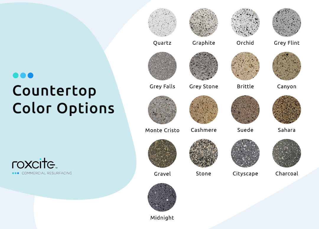 Roxcite's 14 Countertop Color Options